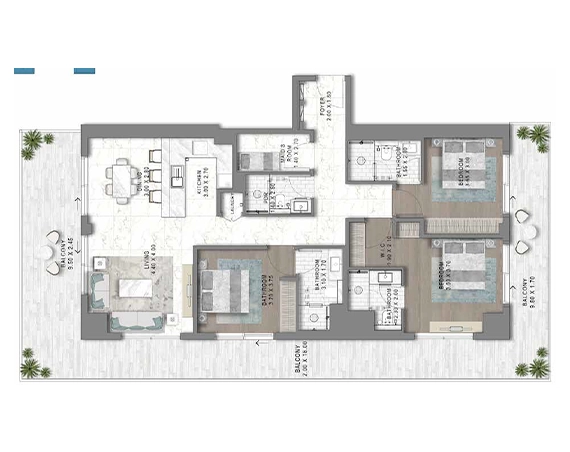 DAMAC Chelsea Residences Floor Plan​