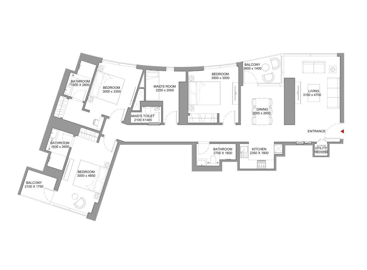 Sobha Skyscape Dubai Floor Plan