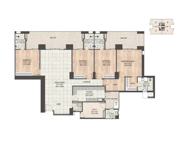 DLF Privana North Floor Plan