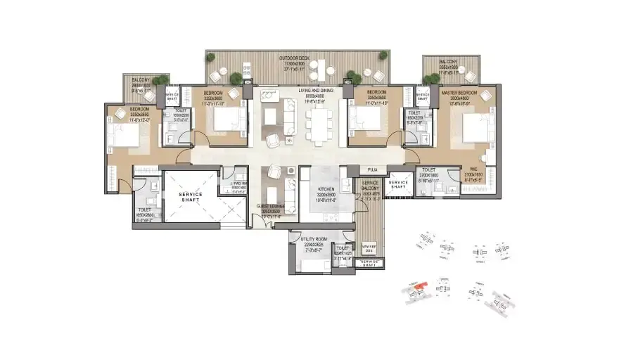 Signature Global Deluxe DXP Floor Plan