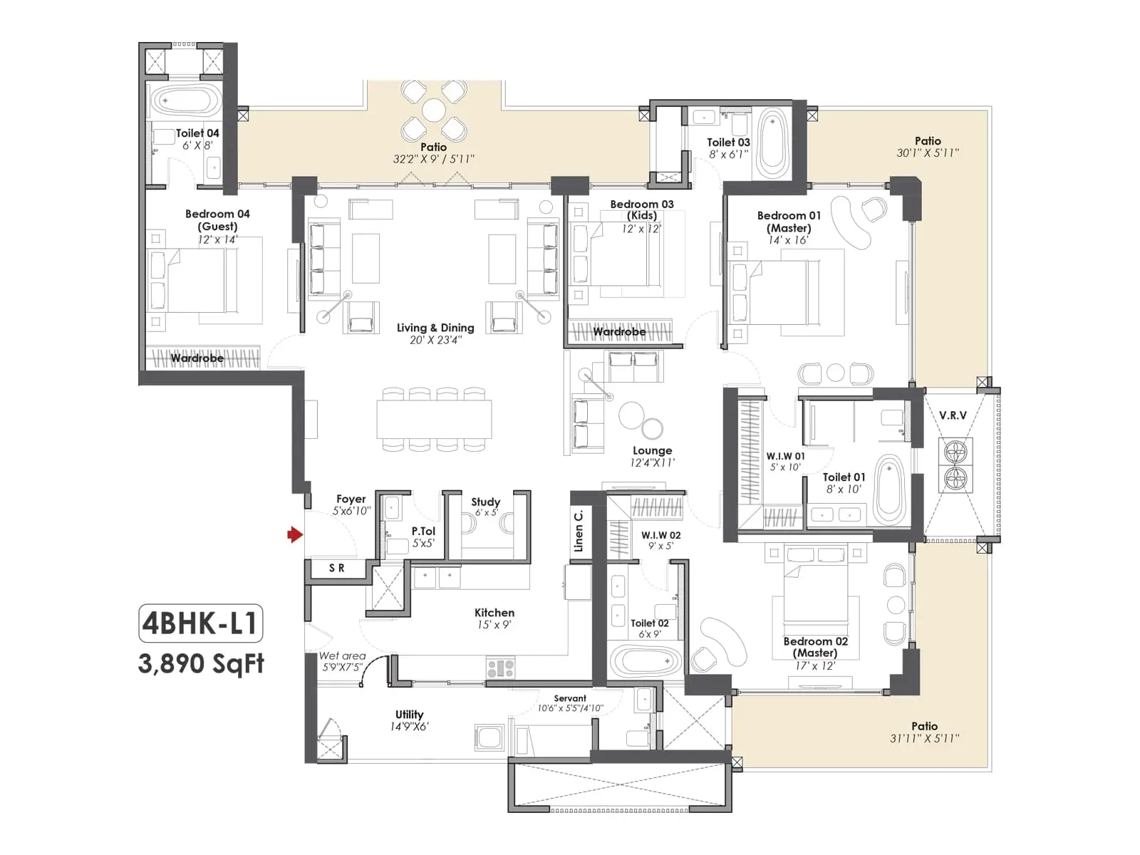 Whiteland The Aspen Floor Plan