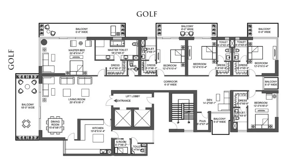 M3M Golf Estate Floor Plan