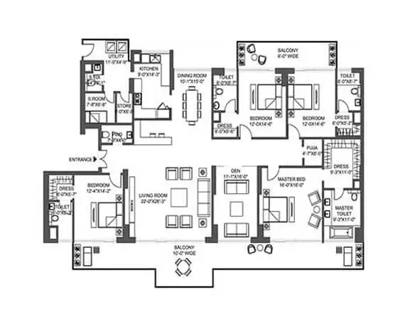 M3M Polo Suites Floor Plan