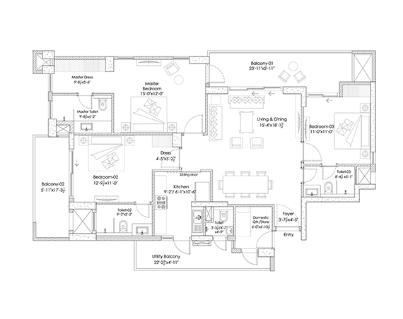 Silverglades Hightown Residences Floor Plan