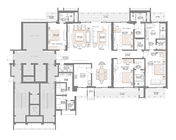 Suncity Platinum Towers Floor Plan