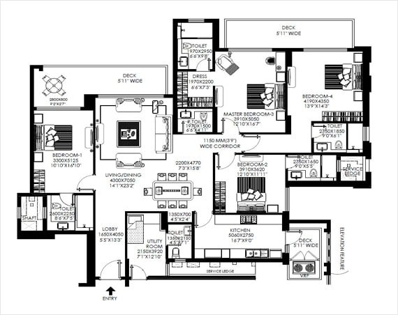 DLF The Crest Floor Plan