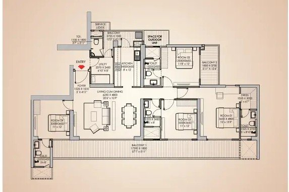 Godrej Aristocrat Floor Plan