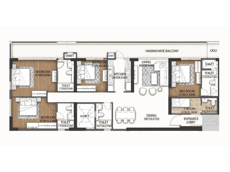 DLF One Midtown Floor Plan