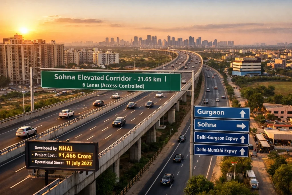 Sohna Elevated Corridor Highway image with Area Navigation