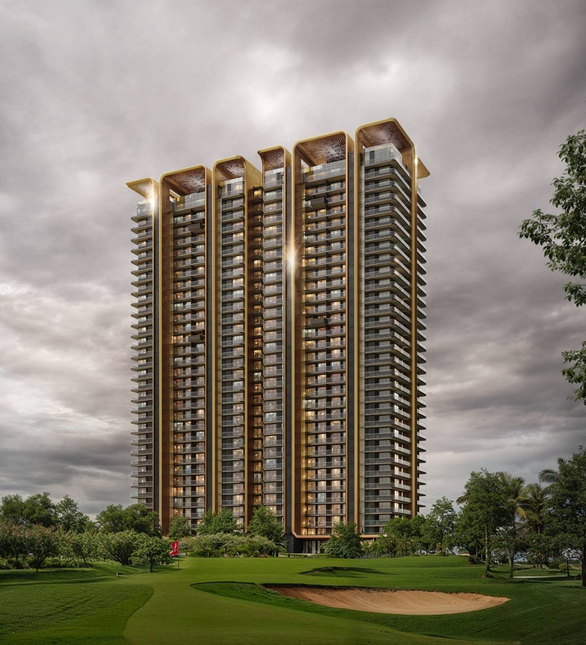 M3M St Andrews Sector 113 Dwarka Expressway Gurgaon golf residences under construction