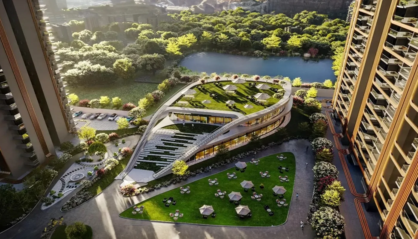 m3m jacob n co residences aerial view