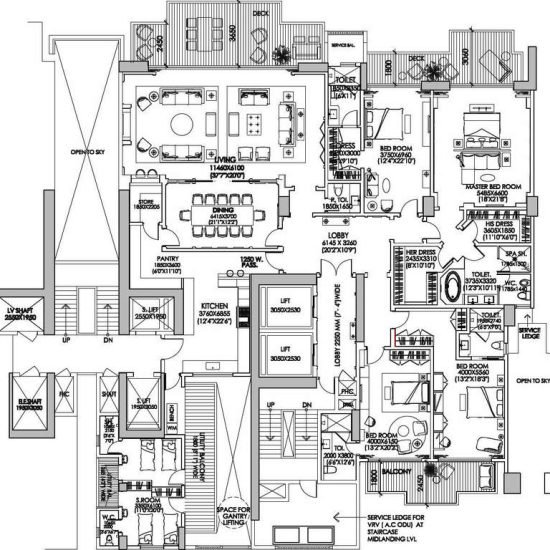 DLF The Camellias Floor Plan​