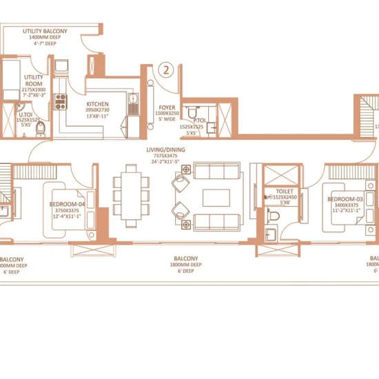 Shapoorji Pallonji Dualis Floor Plan​